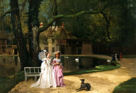 The Promenade, vintage artwork by Joseph Caraud, A3 (16x12") Poster Print