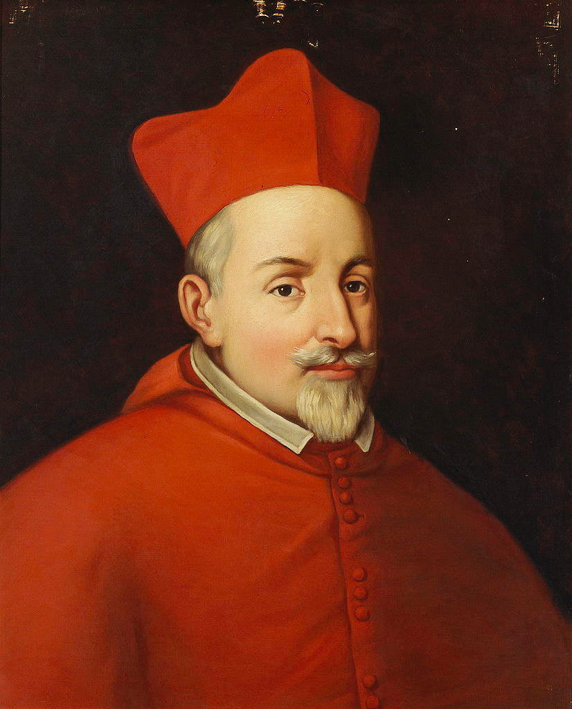 Cardinal Alfonso de la Cueva, vintage artwork by Manuel Ojeda y Siles, 12x8" (A4) Poster