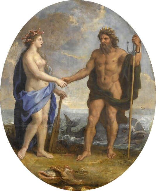 Hall of Mirrors 27 - Junction of the Two Seas, vintage artwork by Charles Le Brun, 12x8" (A4) Poster