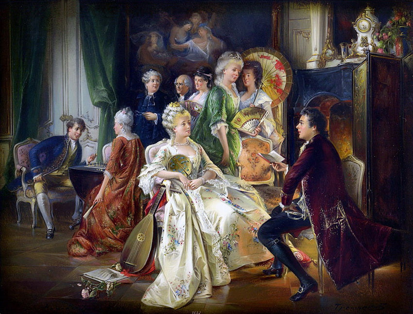 An Evening's Entertainment, vintage artwork by Carl Herpfer, 12x8" (A4) Poster