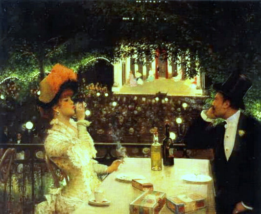 In Cafe-Chantant 'Les Ambassadeurs', vintage artwork by Jean-Georges Beraud, 12x8" (A4) Poster