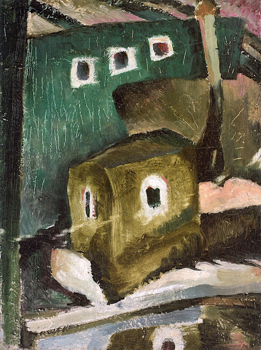 Harlem River Boats, vintage artwork by Arthur Dove, 12x8" (A4) Poster