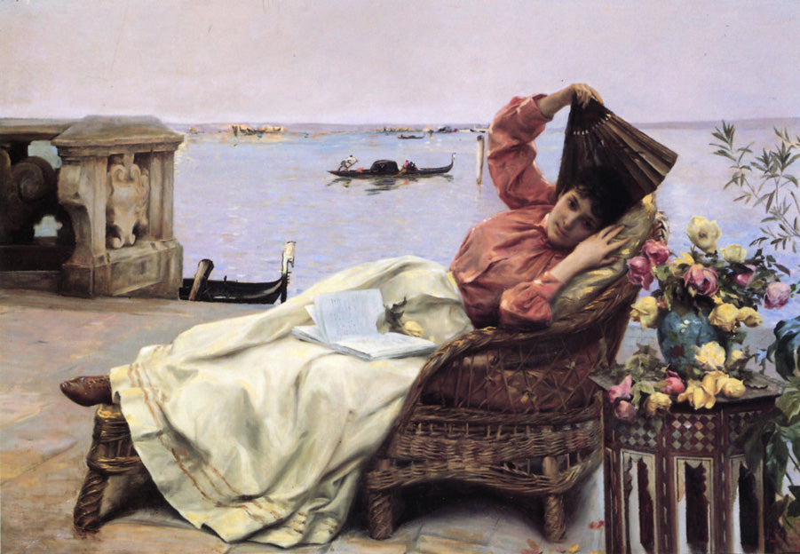 Venetian Veranda by Julius LeBlanc Stewart,A3(16x12")Poster