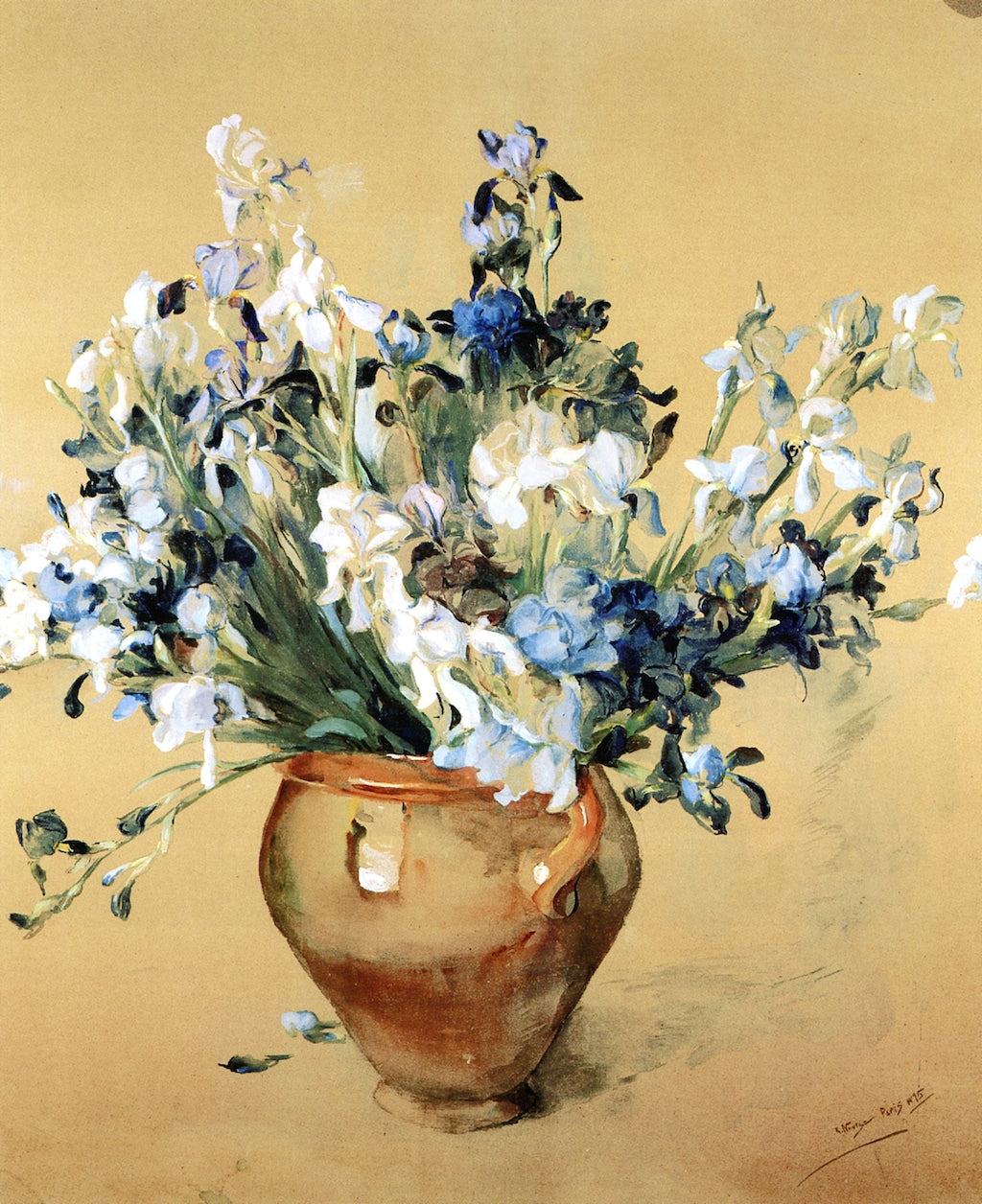 Blue Iris by Elizabeth Nourse,A3(16x12")Poster