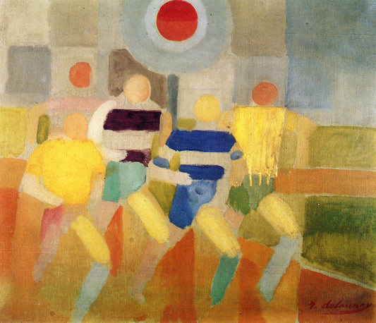 Race Walkers, vintage artwork by Robert Delaunay, 12x8" (A4) Poster