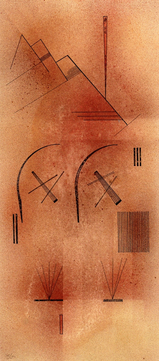 And Above!, vintage artwork by Wassily Kandinsky, 12x8" (A4) Poster