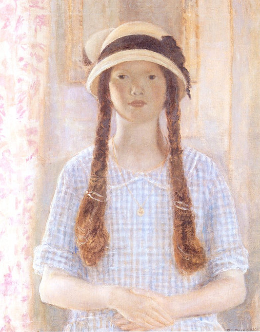 Frances, vintage artwork by Frederick Carl Frieseke, 12x8" (A4) Poster