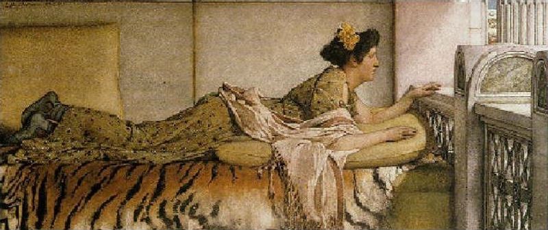 Counting the Passers-by , vintage artwork by Sir Lawrence Alma-Tadema, 12x8" (A4) Poster