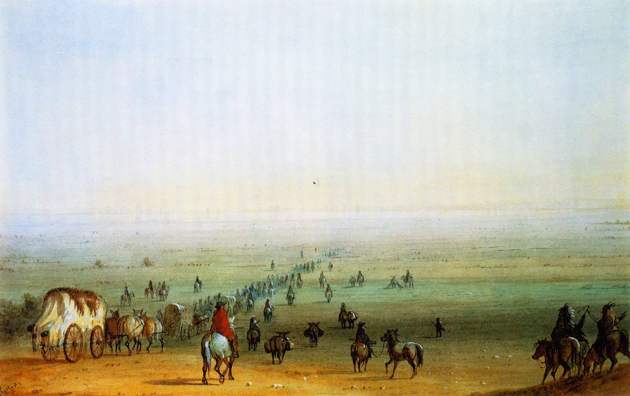 Mirage on the Prairie, vintage artwork by Alfred Jacob Miller, A3 (16x12") Poster Print