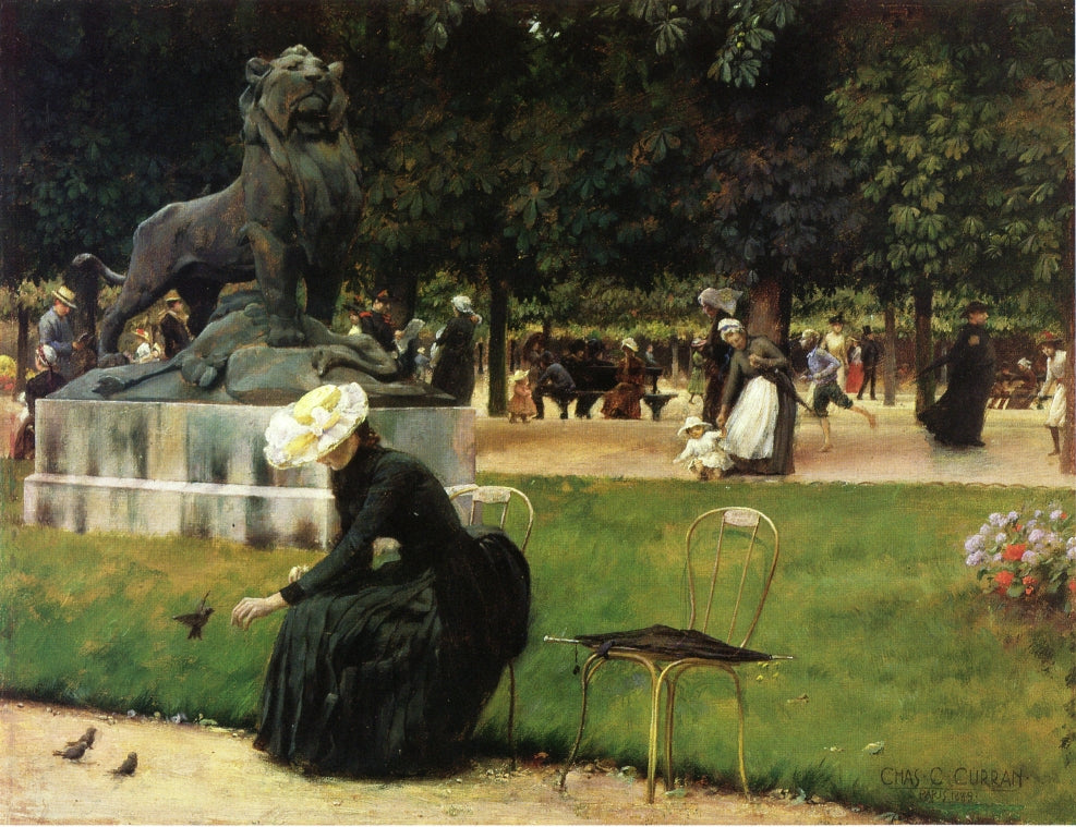In the Luxembourg Garden by Charles Courtney Curran,A3(16x12")Poster