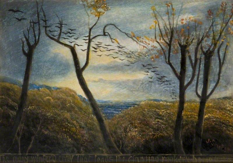 The Many-Wintered Crow, vintage artwork by James Smetham, A3 (16x12") Poster Print