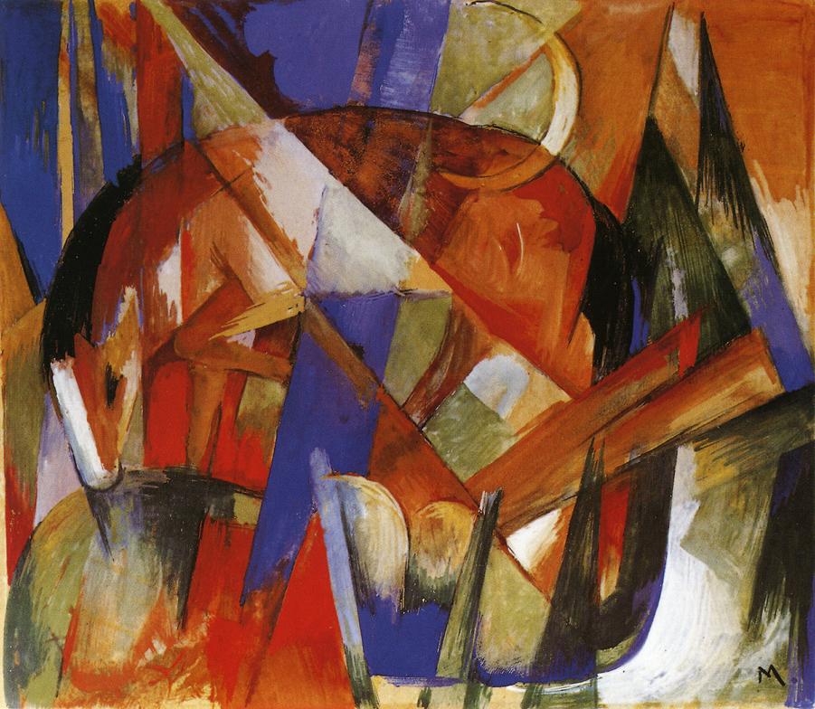 Fabulous Beast II by Franz Marc,16x12(A3) Poster