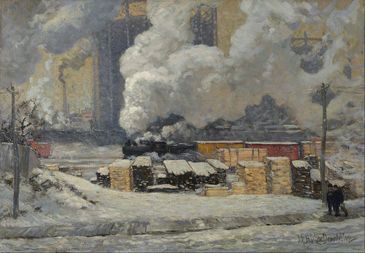 Tracks and Traffic, vintage artwork by James Edward Hervey MacDonald, 12x8" (A4) Poster