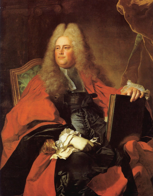 Portrait of Guillaume de Lamoignon de Blancmesnil, vintage artwork by Hyacinthe Rigaud, 12x8" (A4) Poster