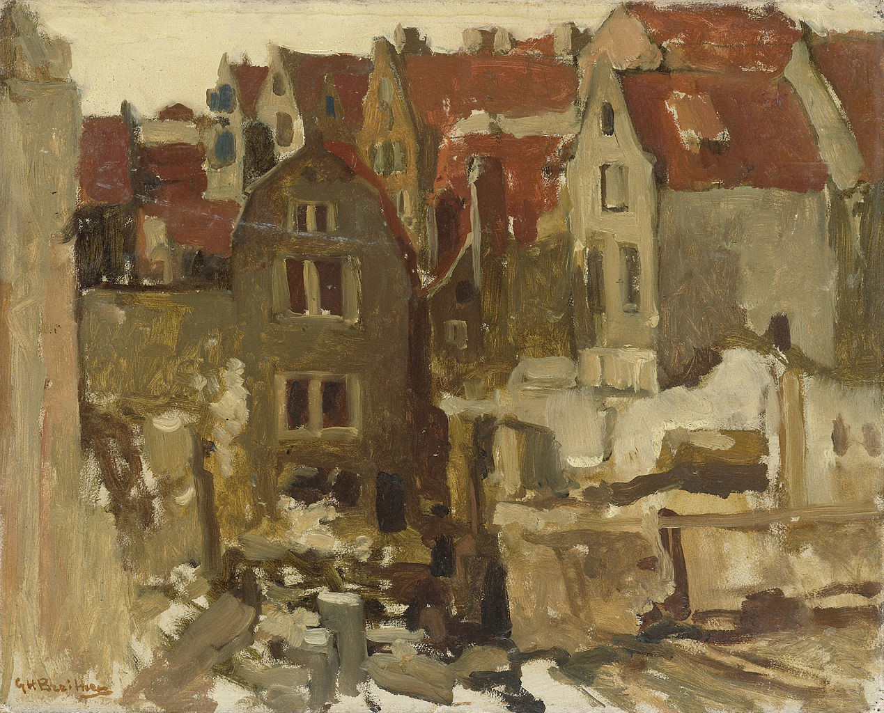 e in Amsterdam at the Nieuwendijk by George Hendrik Breitner,A3(16x12")Poster