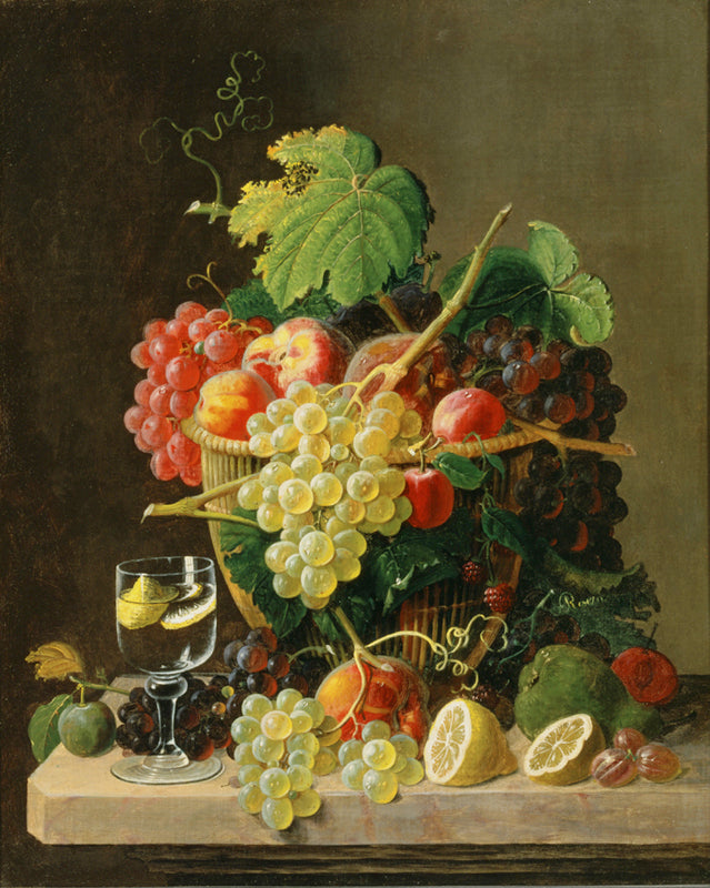 Fruit Basket, vintage artwork by Severin Roesen, A3 (16x12") Poster Print