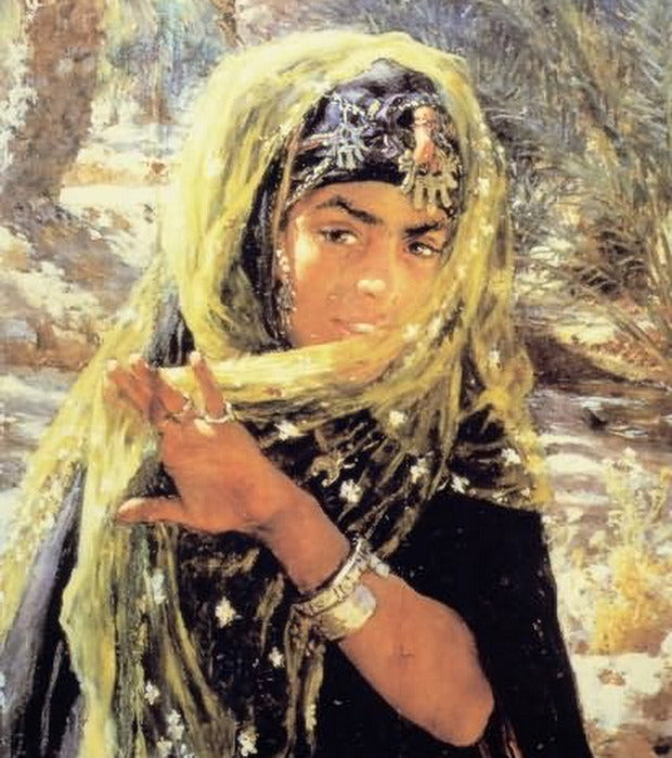 Woman with a Veil by etienne Nasreddine Dinet,A3(16x12")Poster