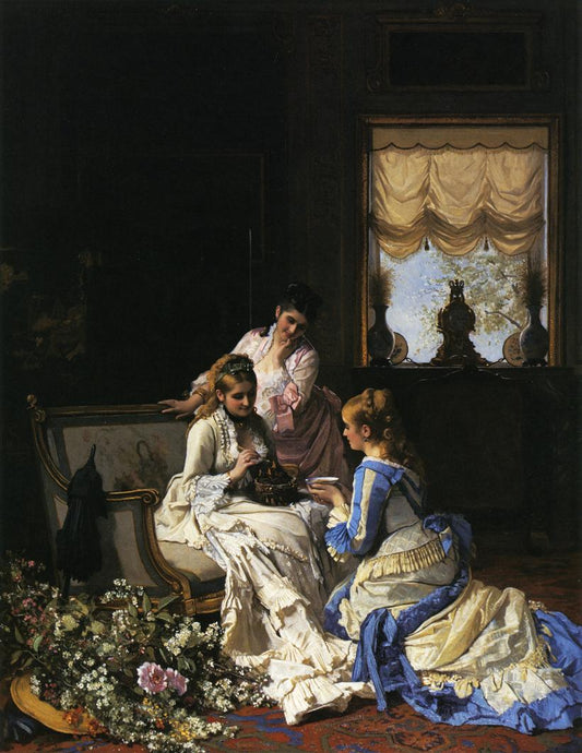 Spring's New Arrivals, vintage artwork by Charles Baugniet, A3 (16x12") Poster Print