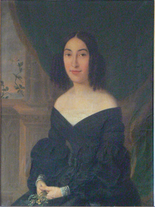 Portrait of Madame Eugène van Dievoet nee Hortense Poelaert, vintage artwork by Ignace Brice, A3 (16x12") Poster Print