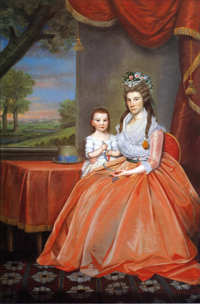 Mrs. Elihaj Boardman and Son, vintage artwork by Ralph Earl, 12x8" (A4) Poster