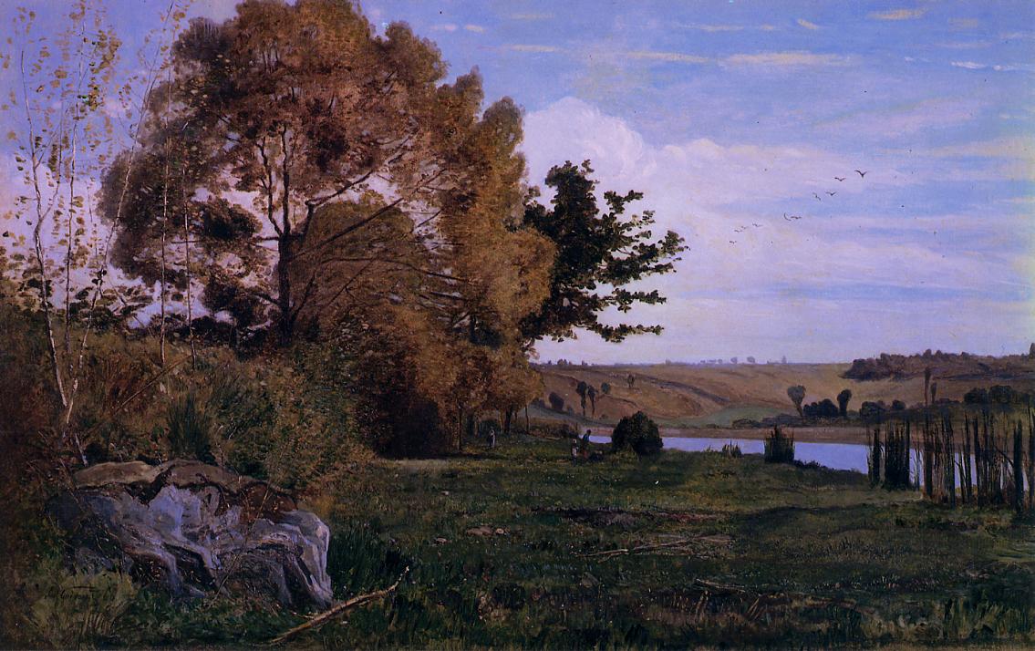 Near Cernay, vintage artwork by Paul-Camille Guigou, 12x8" (A4) Poster