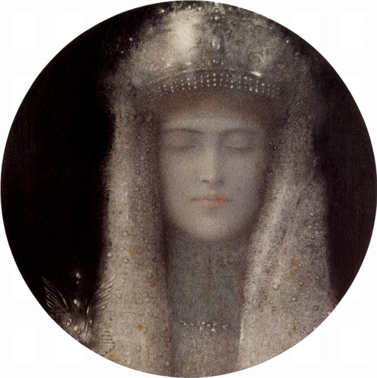 The Silver Tiara by Fernand Khnopff,A3(16x12")Poster