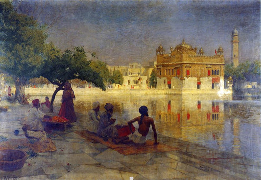 The Golden Temple, Amritsar, vintage artwork by Edwin Lord Weeks, 12x8" (A4) Poster