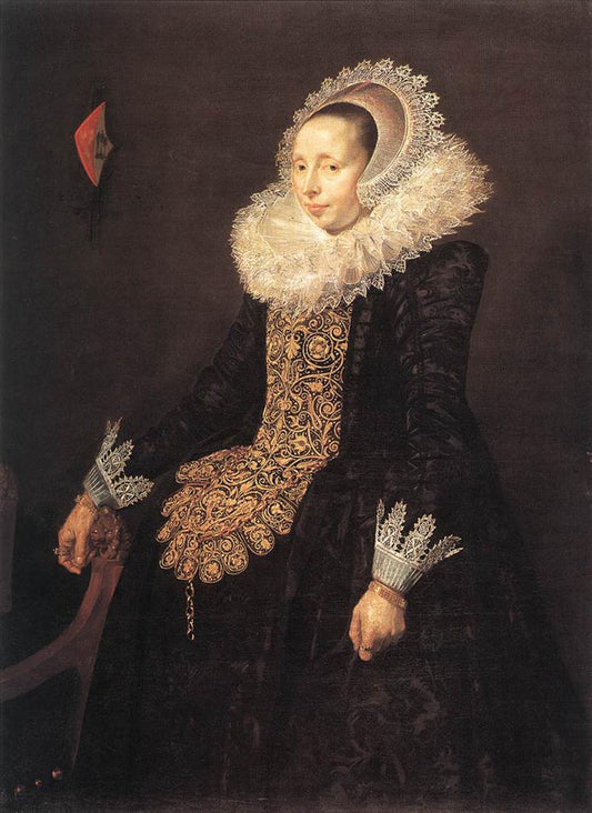 Catharina Both van der Eem, vintage artwork by Workshop of Frans Hals, 12x8" (A4) Poster