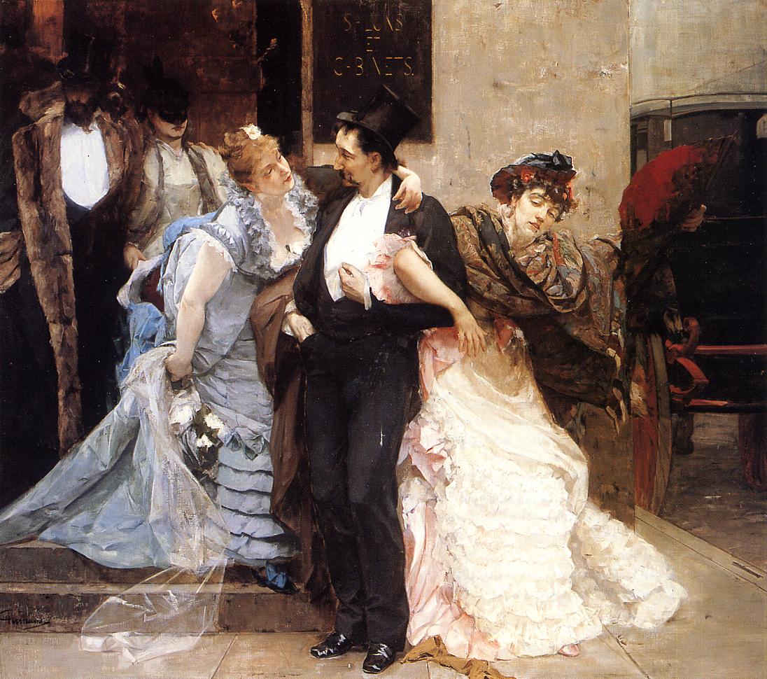 At Dawn, vintage artwork by Charles Hermans, 12x8" (A4) Poster