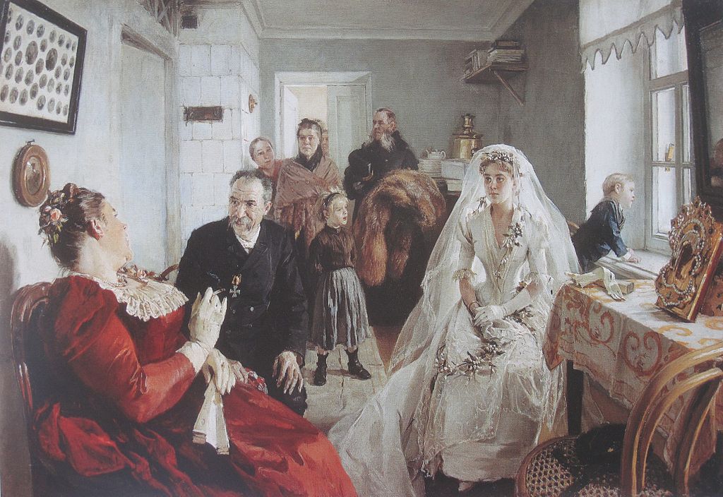 Waiting for the Best Man, vintage artwork by Illarion Pryanishnikov, 12x8" (A4) Poster