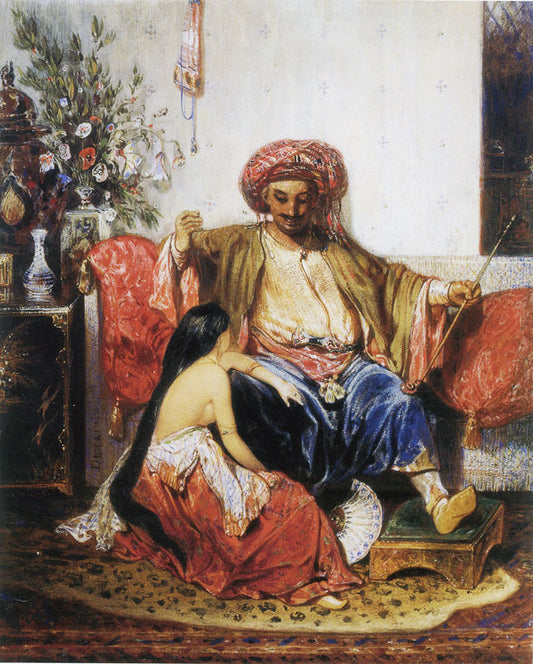 The Favourite of the Pasha, vintage artwork by Alexandre-Gabriel Decamps, A3 (16x12") Poster Print