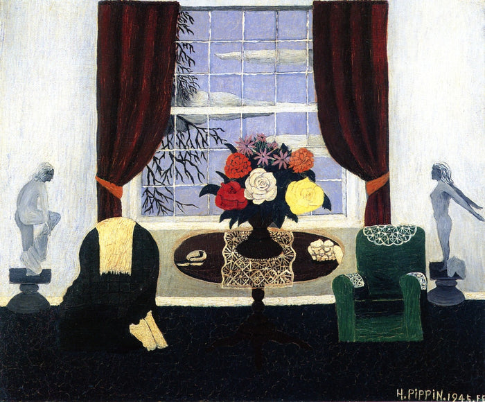 Victorian Parlor by Horace Pippin,16x12(A3) Poster