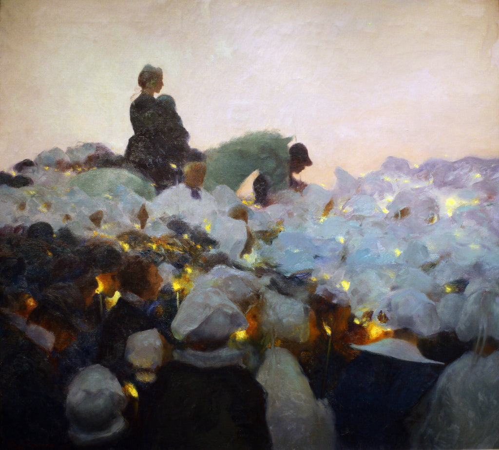 Pardon in Brittany, vintage artwork by Gaston La Touche, 12x8" (A4) Poster