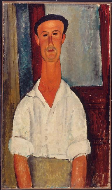 Gaston Modot, vintage artwork by Amedeo Modigliani, 12x8" (A4) Poster