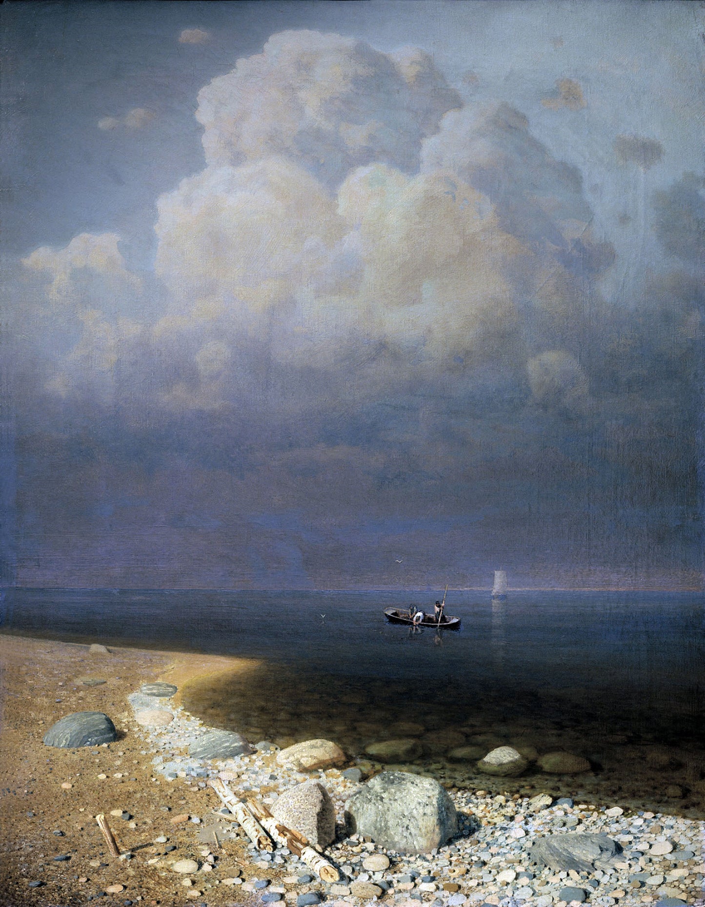 Ladoga Lake, vintage artwork by Arkhip Ivanovich Kuindzhi, 12x8" (A4) Poster
