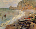 Beach at Etretat, vintage artwork by Claude Monet, 12x8" (A4) Poster