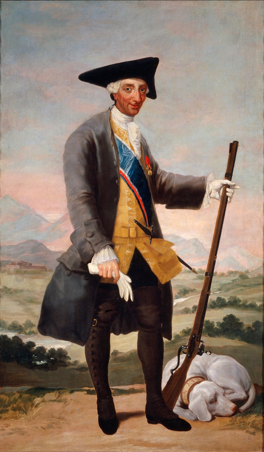 Carlos III, Hunter, vintage artwork by Francisco de Goya y Lucientes, 12x8" (A4) Poster