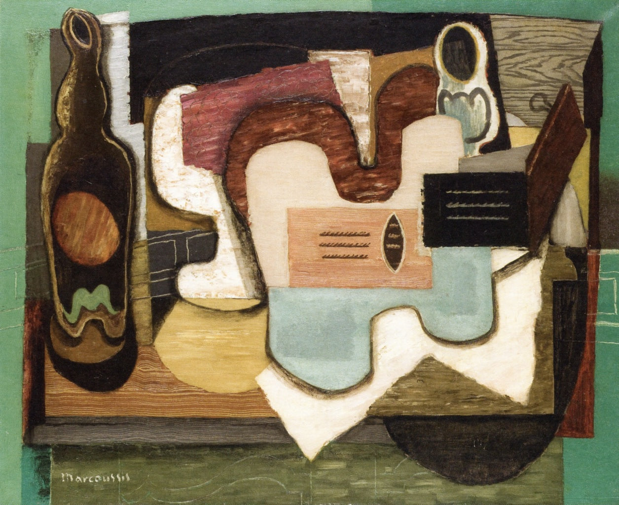 The Zither, vintage artwork by Louis Marcoussis, 12x8" (A4) Poster
