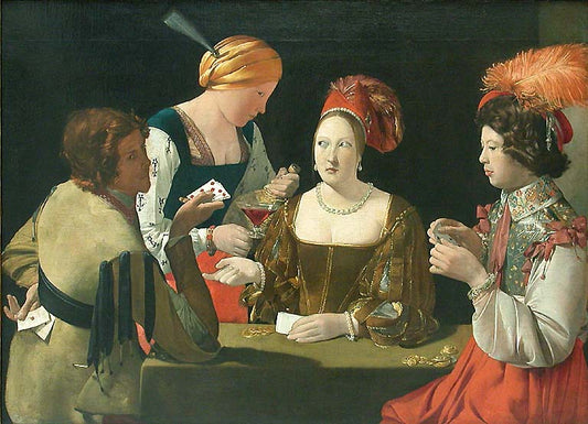 The Cheat, vintage artwork by Georges de La Tour, 12x8" (A4) Poster