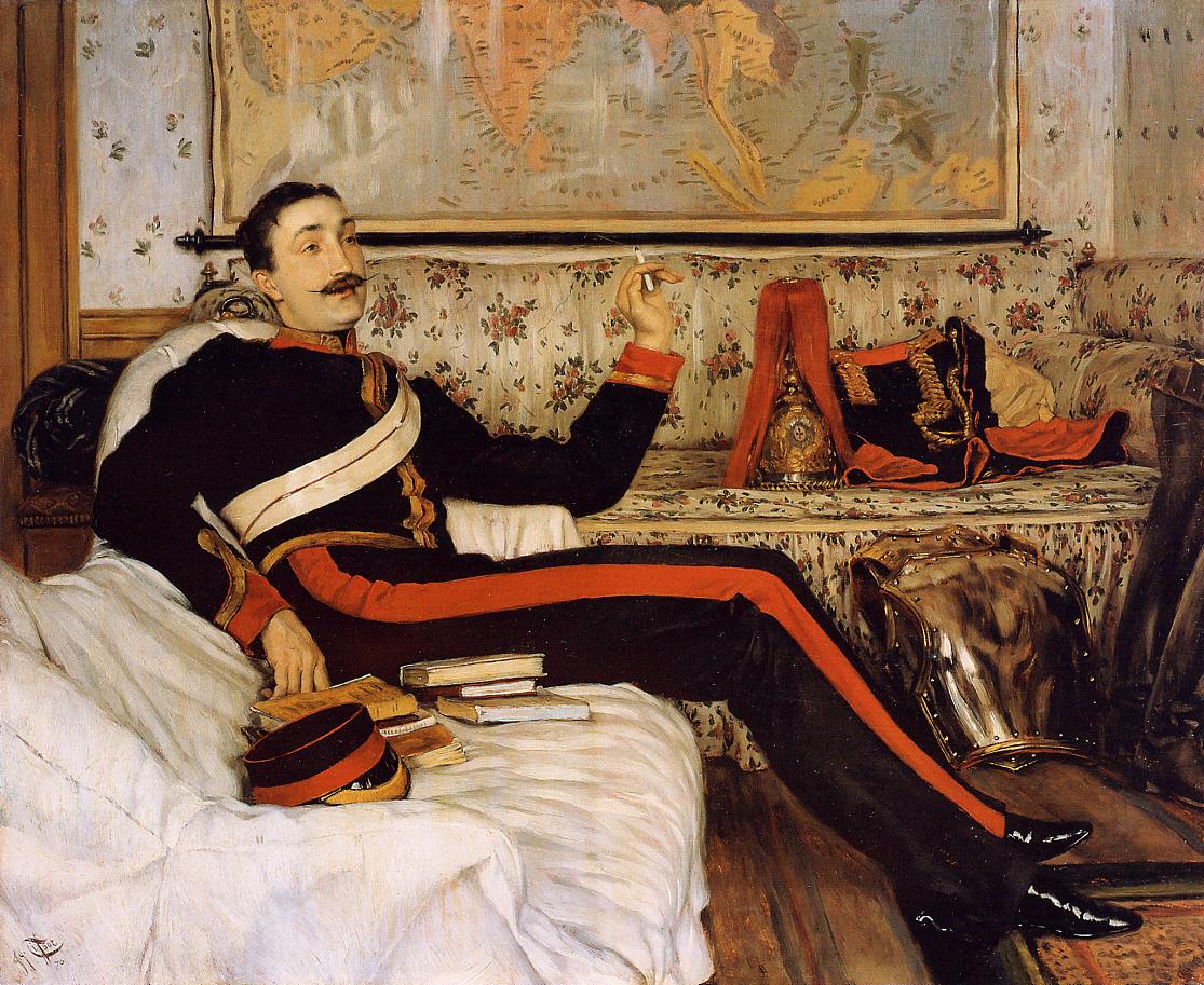 Captain Frederick Gustavus Burnaby , vintage artwork by James Tissot, 12x8" (A4) Poster