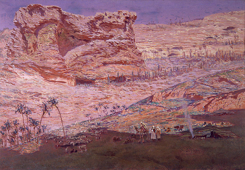 La Gruta de los Profetas, vintage artwork by Antonio Muñoz Degrain, 12x8" (A4) Poster