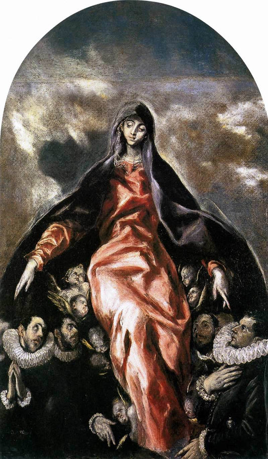 The Madonna of Charity, vintage artwork by El Greco, 12x8" (A4) Poster