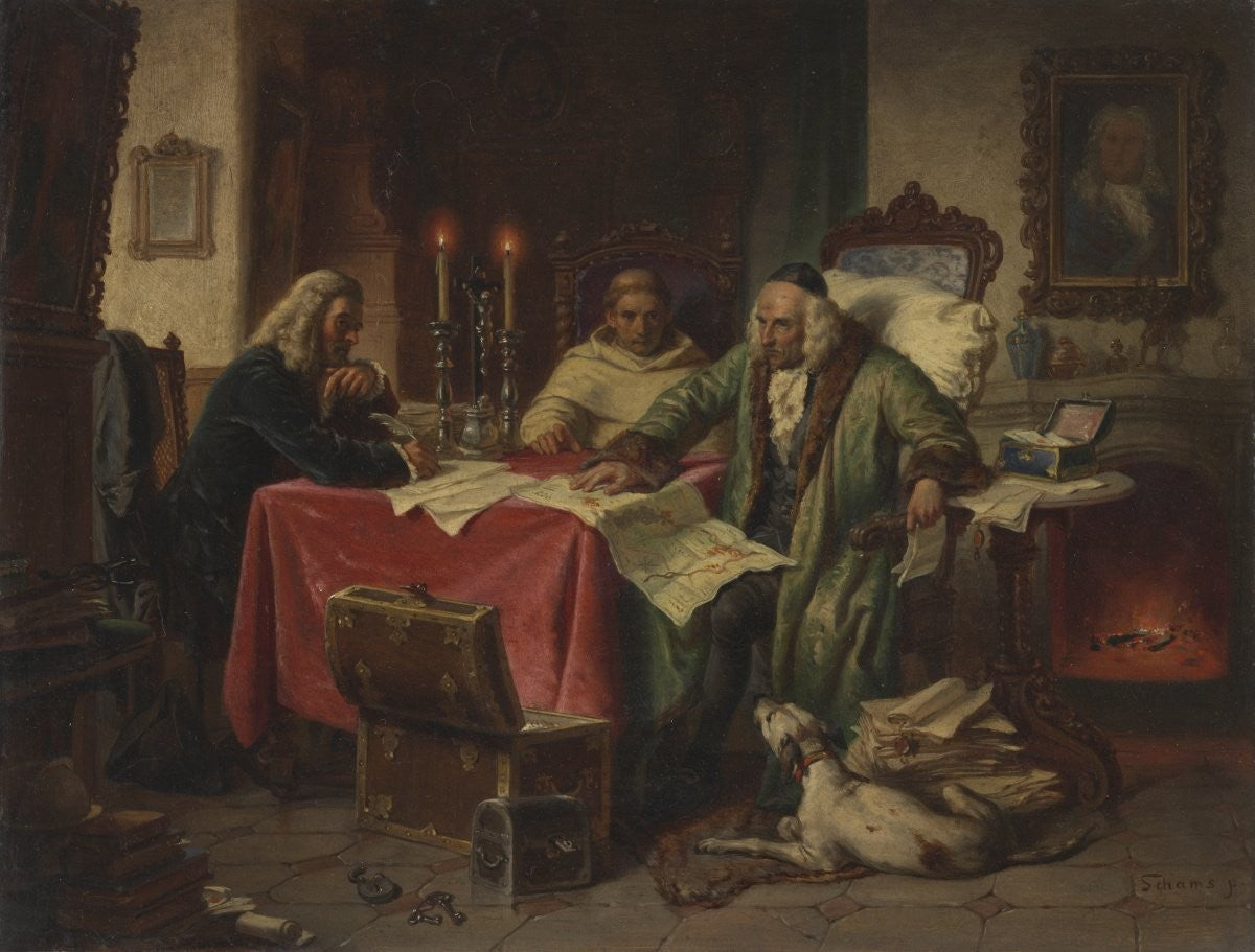 Last Will, vintage artwork by Franz Schams, 12x8" (A4) Poster