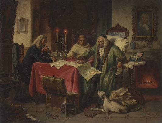 Last Will, vintage artwork by Franz Schams, 12x8" (A4) Poster