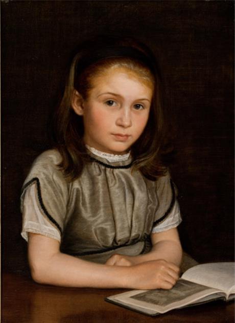 Portrait of Susette Skovgaard, vintage artwork by Peter Christian Skovgaard, A3 (16x12") Poster Print