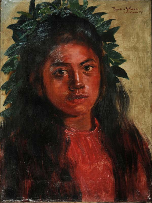 Hawaiian Girl by Theodore Wores,A3(16x12")Poster
