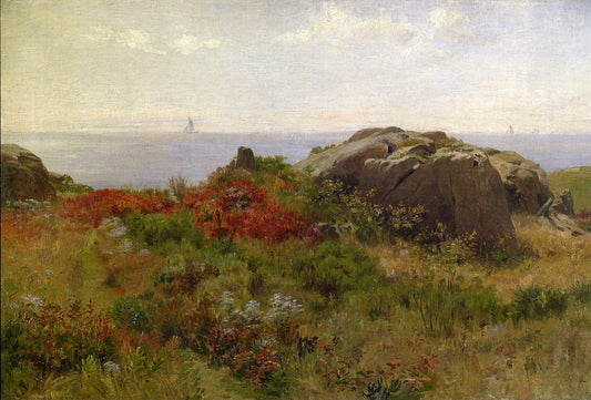 Sunny Morning, Cape Ann, Massachusetts, vintage artwork by Charles Francis Browne, 12x8" (A4) Poster