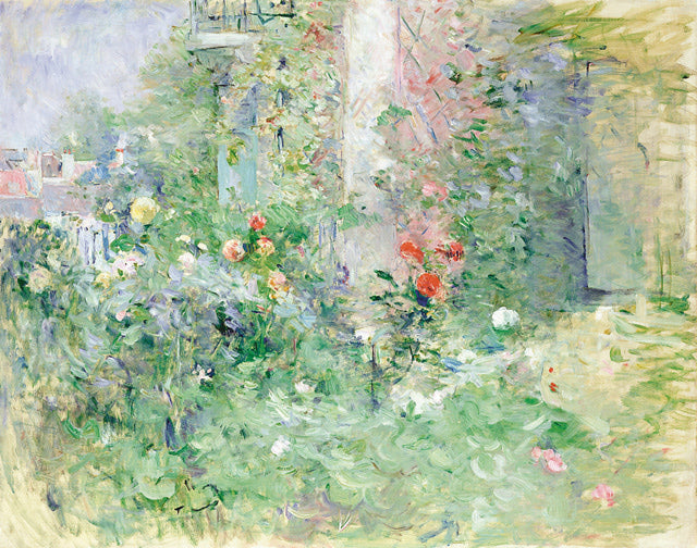 The Garden at Bougival, vintage artwork by Berthe Morisot, 12x8" (A4) Poster