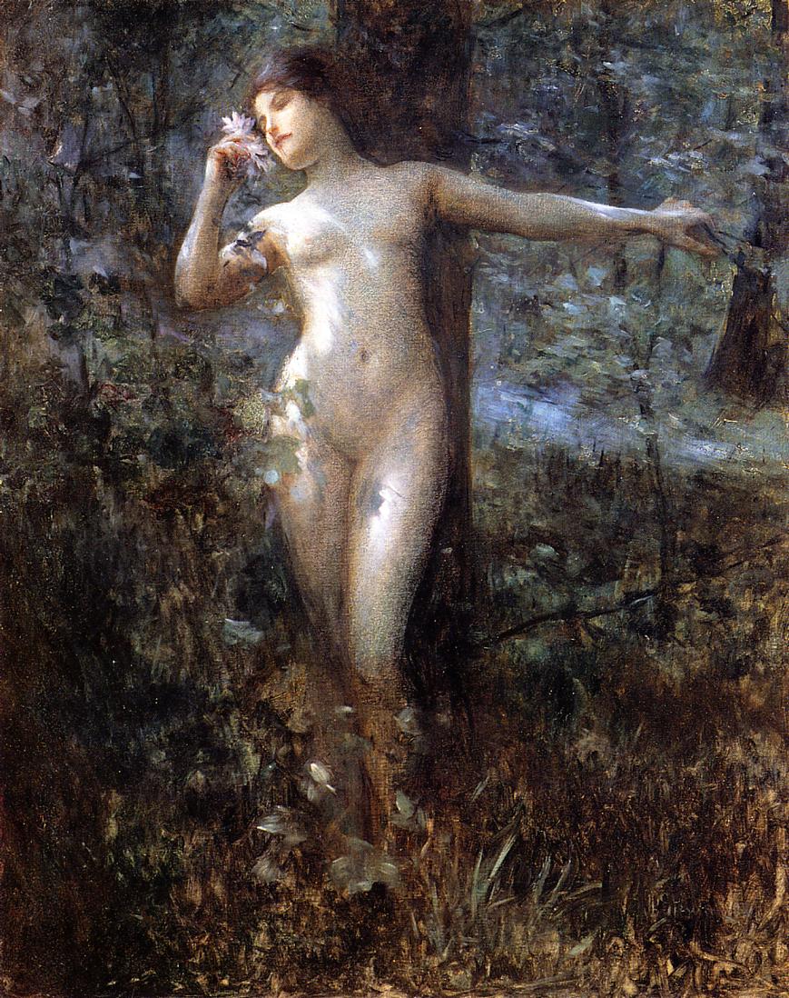 Nude in the Forest by Julius LeBlanc Stewart,A3(16x12")Poster