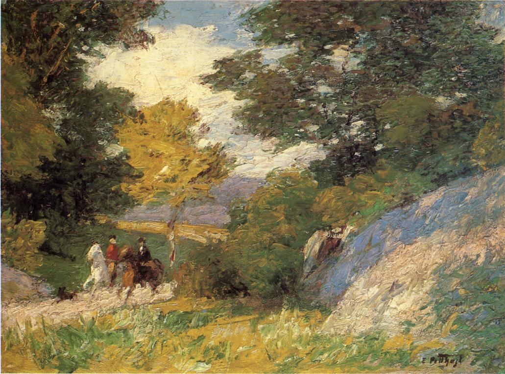 Bridle Path, vintage artwork by Edward Henry Potthast, 12x8" (A4) Poster